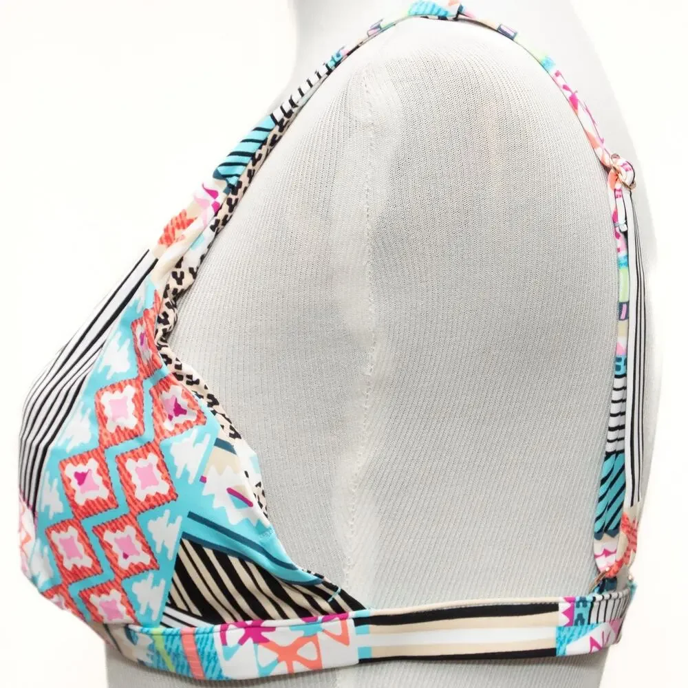 New Vera Bradley Reversible Desert Shapes Emma Bikini Top Size L - Picture 2 of 12